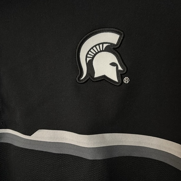 Men’s Michigan State University MSU Spartans Black Nike Dri-Fit Polo, XL - Picture 2 of 7